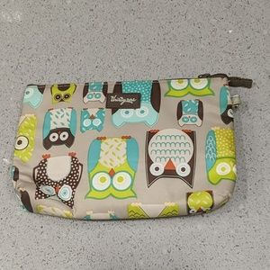 Insulated pouch - owl fabric